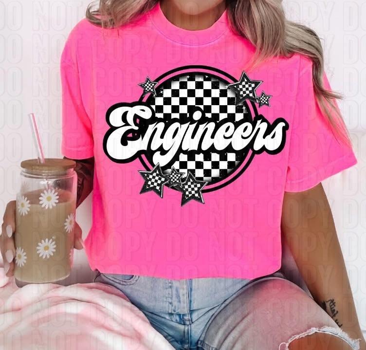 Checkered Mascots DTF Transfer