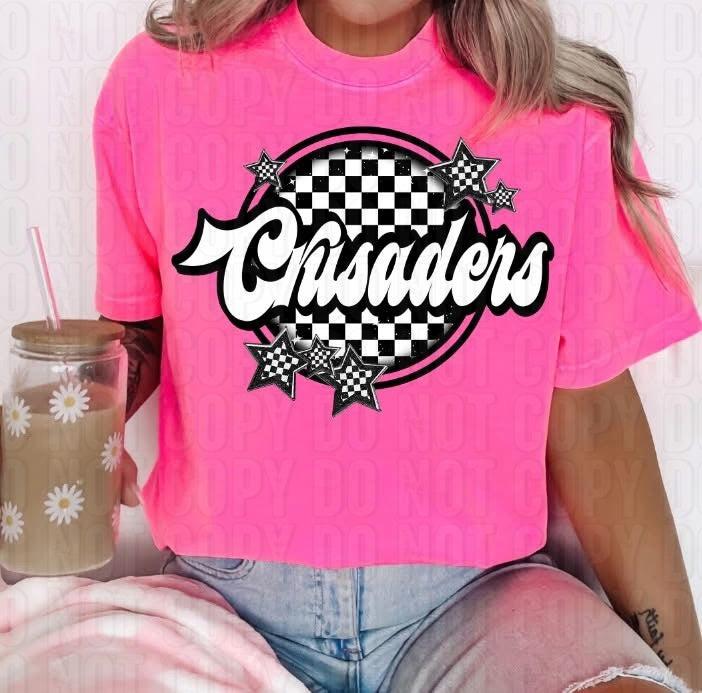 Checkered Mascots DTF Transfer