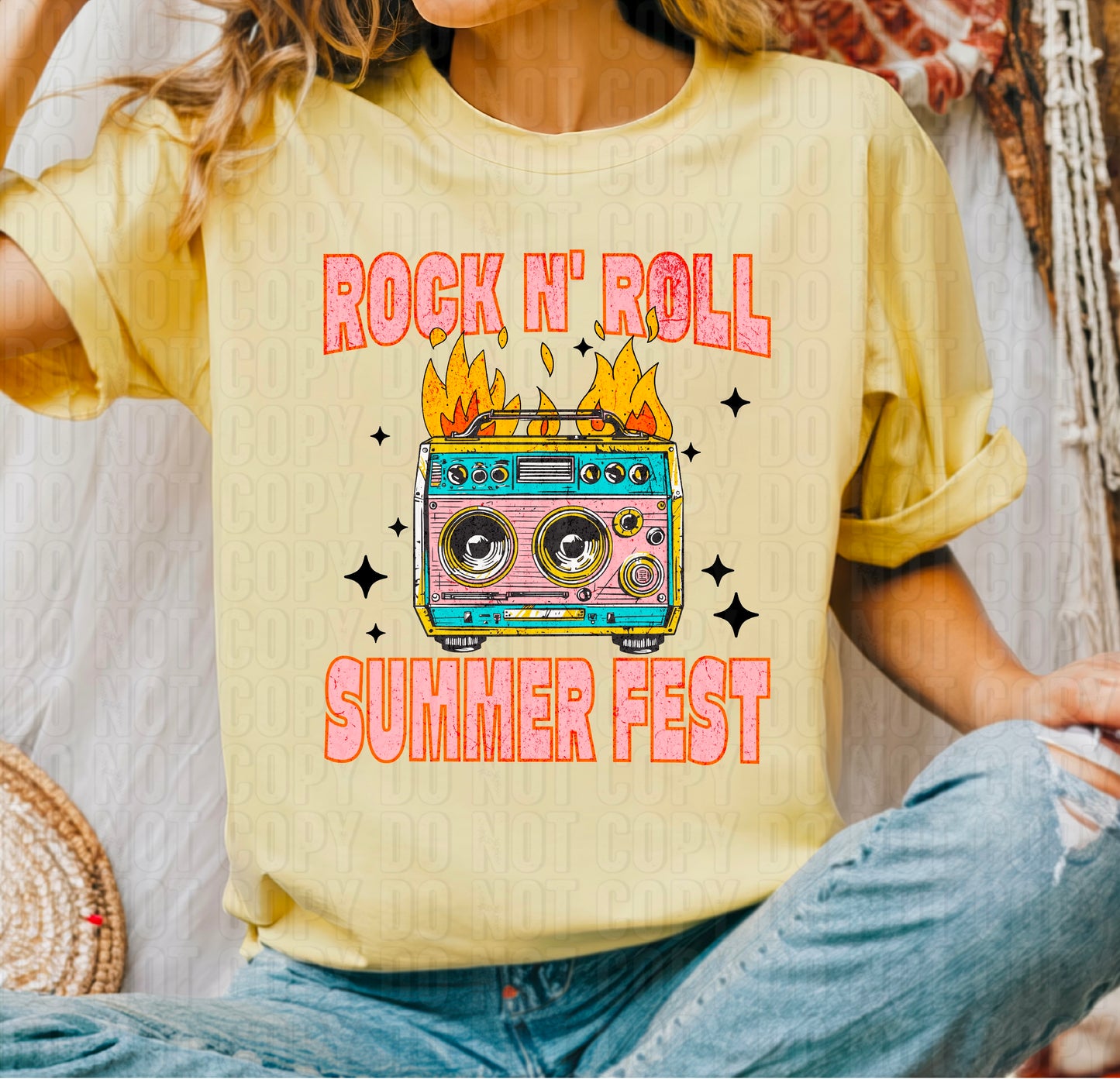 Rock N Roll Summer Fest DTF Transfer