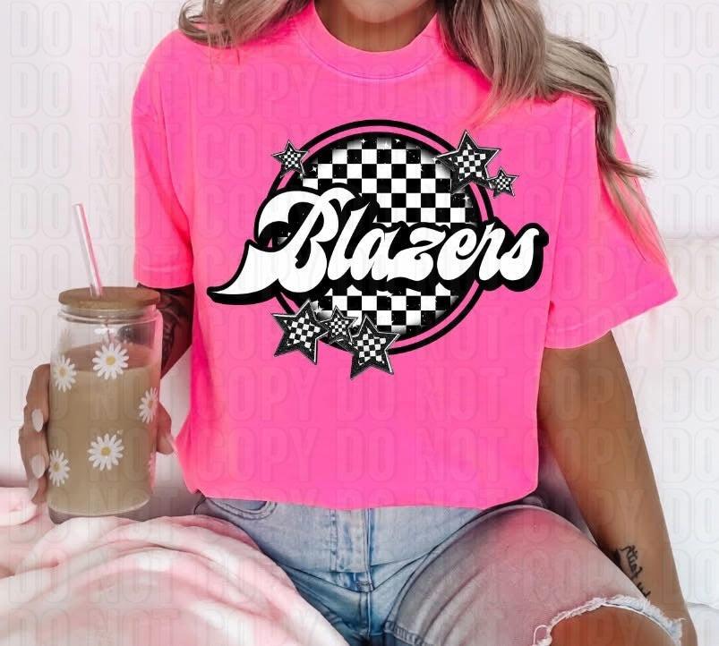 Checkered Mascots DTF Transfer