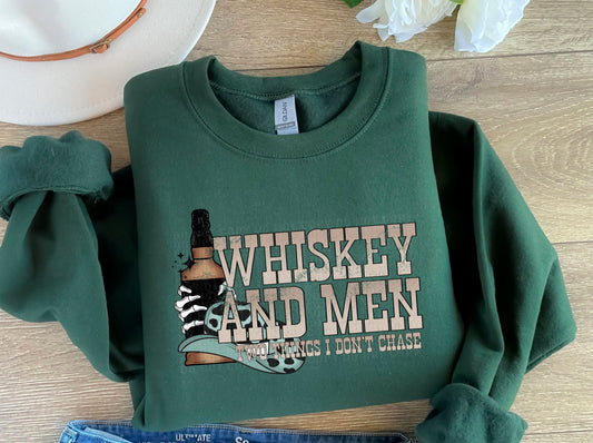 Whiskey And Men DTF Transfer