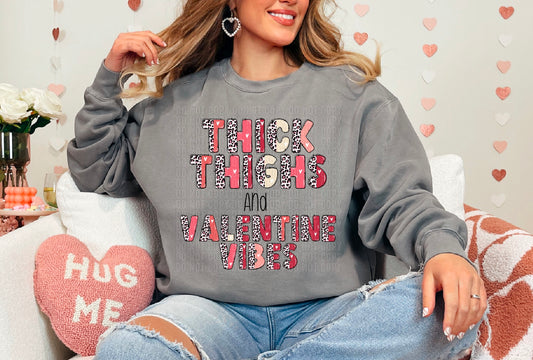 Thick Thighs And Valentine Vibes DTF Transfer