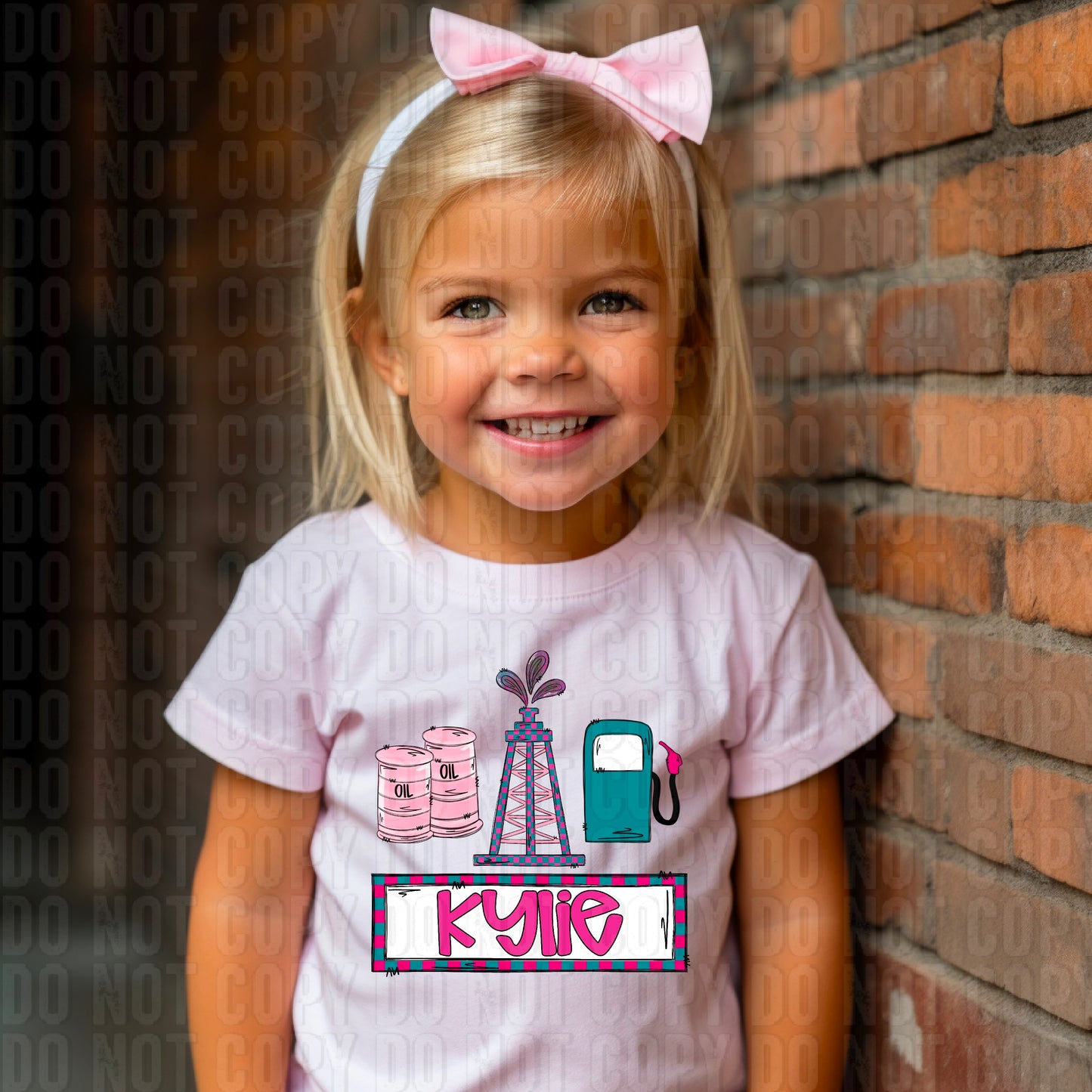 Oilfield (Girl) With Name Plate Personalized DTF Transfer