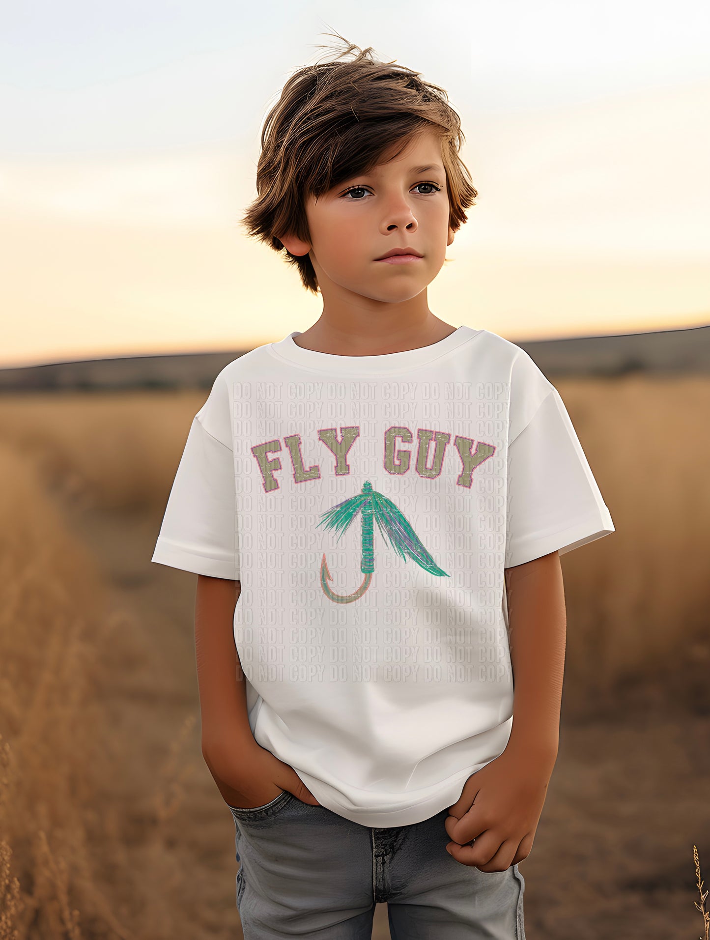 Fly Guy Teal DTF Transfer