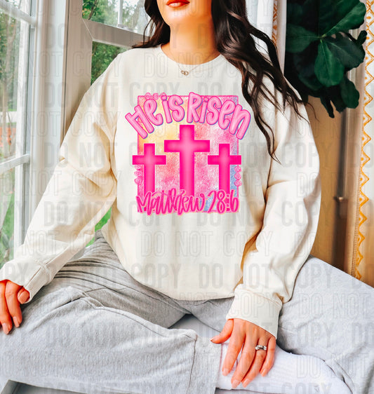 He Is Risen Background DTF Transfer