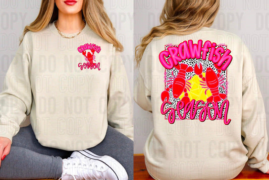 Crawfish Season Front/Back DTF Transfer
