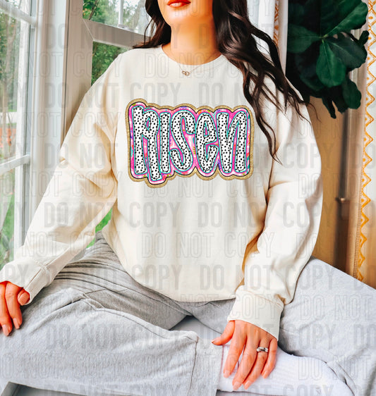 Risen Floral Quilted DTF Transfer