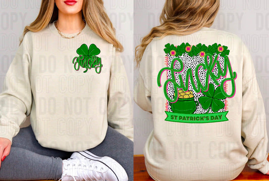 Lucky St. Patrick's Day Front/Back DTF Transfer