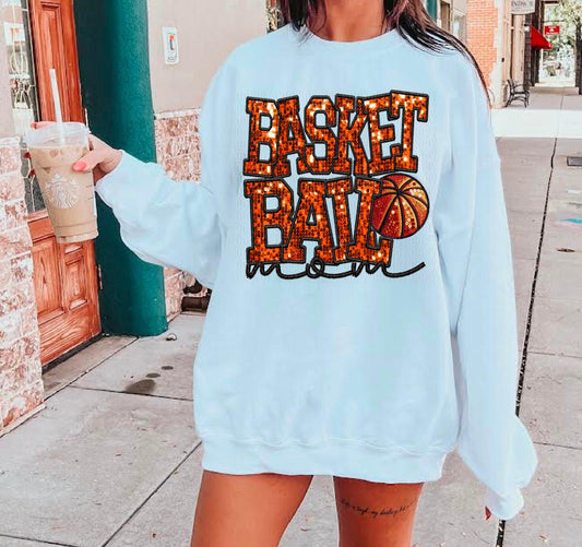 Basketball Mom Sequined Faux DTF Transfer