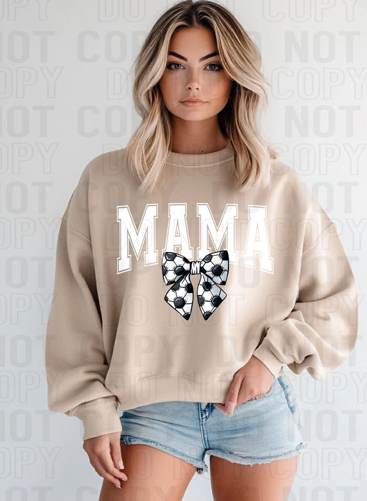 Mama Soccer White DTF Transfer