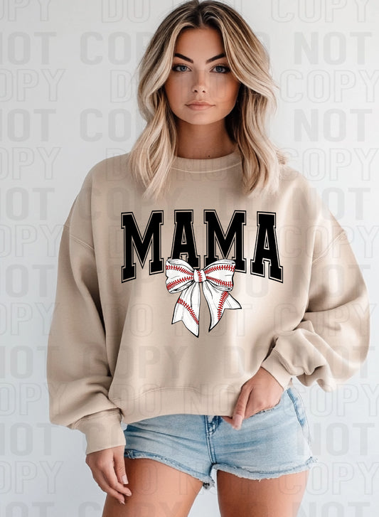 Mama Baseball Black DTF Transfer