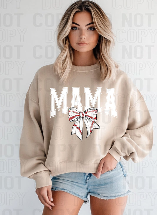Mama Baseball White DTF Transfer