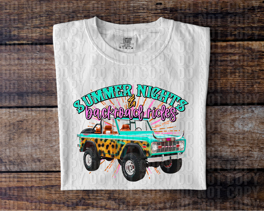 Summer Nights & Backroad Rides Leopard DTF Transfer