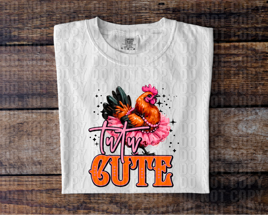 Tutu Cute Chicken DTF Transfer