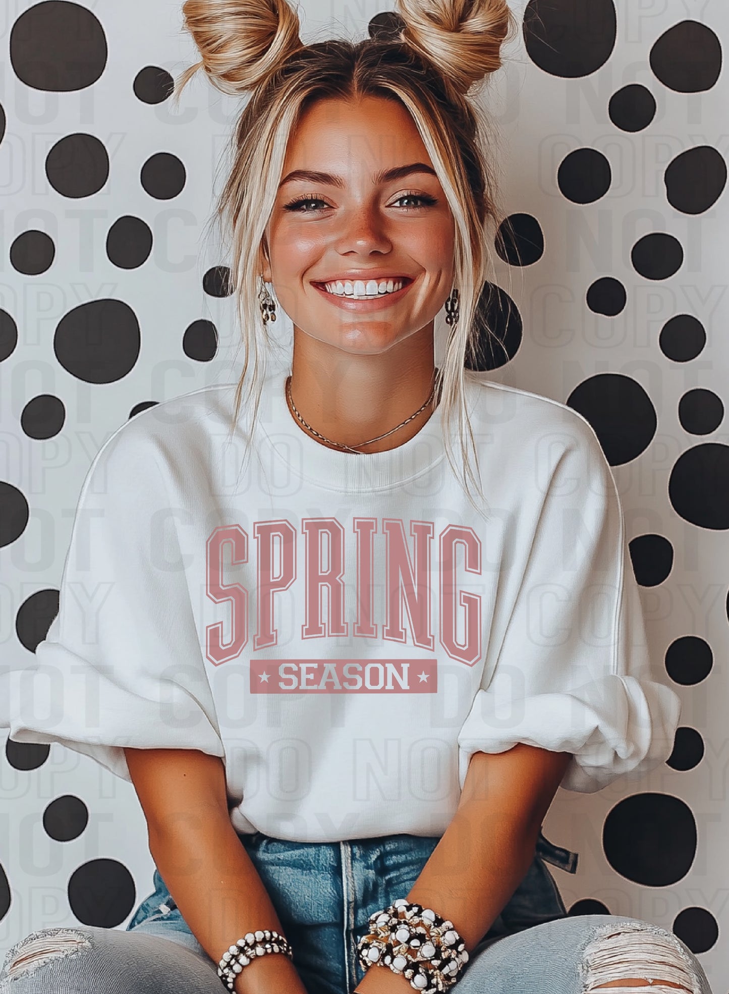 Spring Season Pink Font DTF Transfer