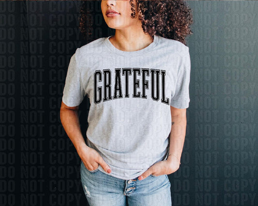 Grateful Black DTF Transfer