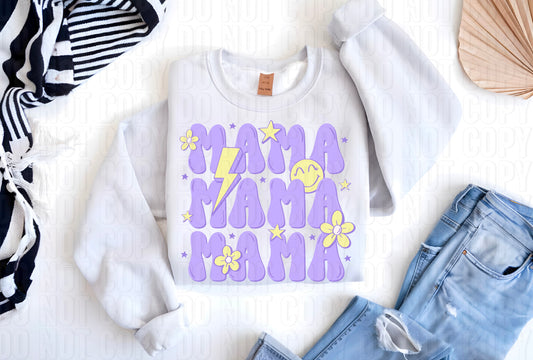 Mama Retro Stacked DTF Transfer
