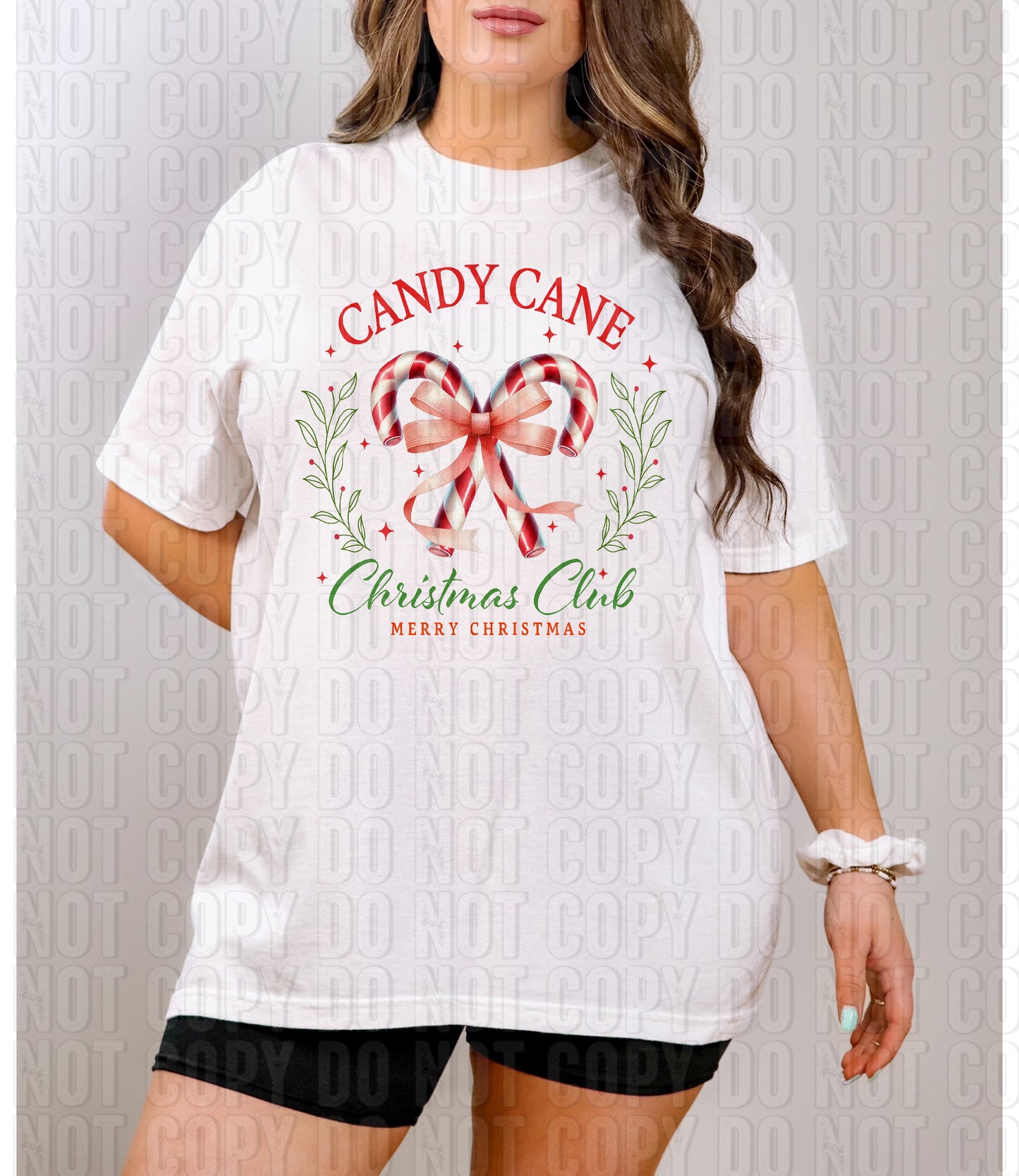 Candy Cane Christmas Club DTF Transfer