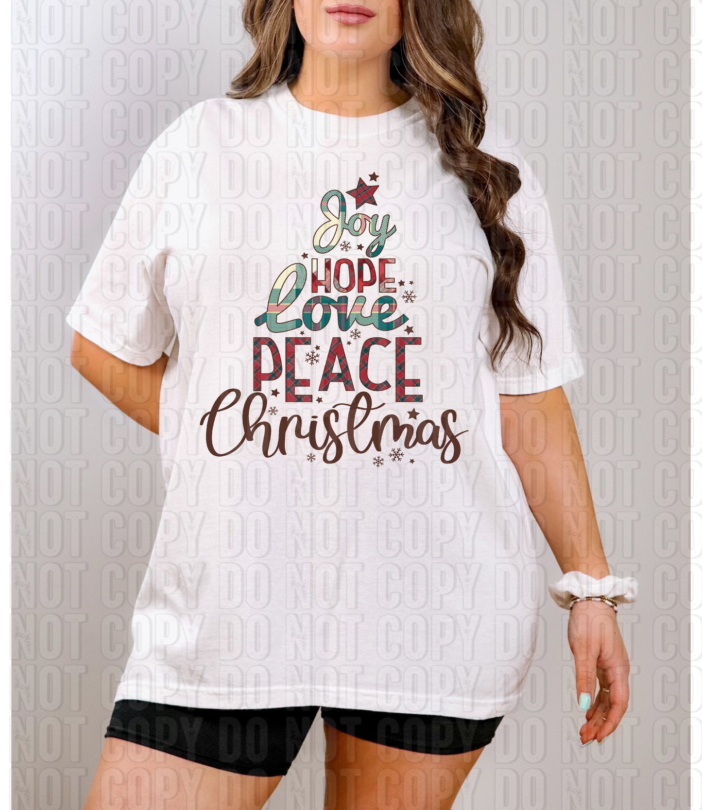 Joy Hope Love Peace Christmas DTF Transfer