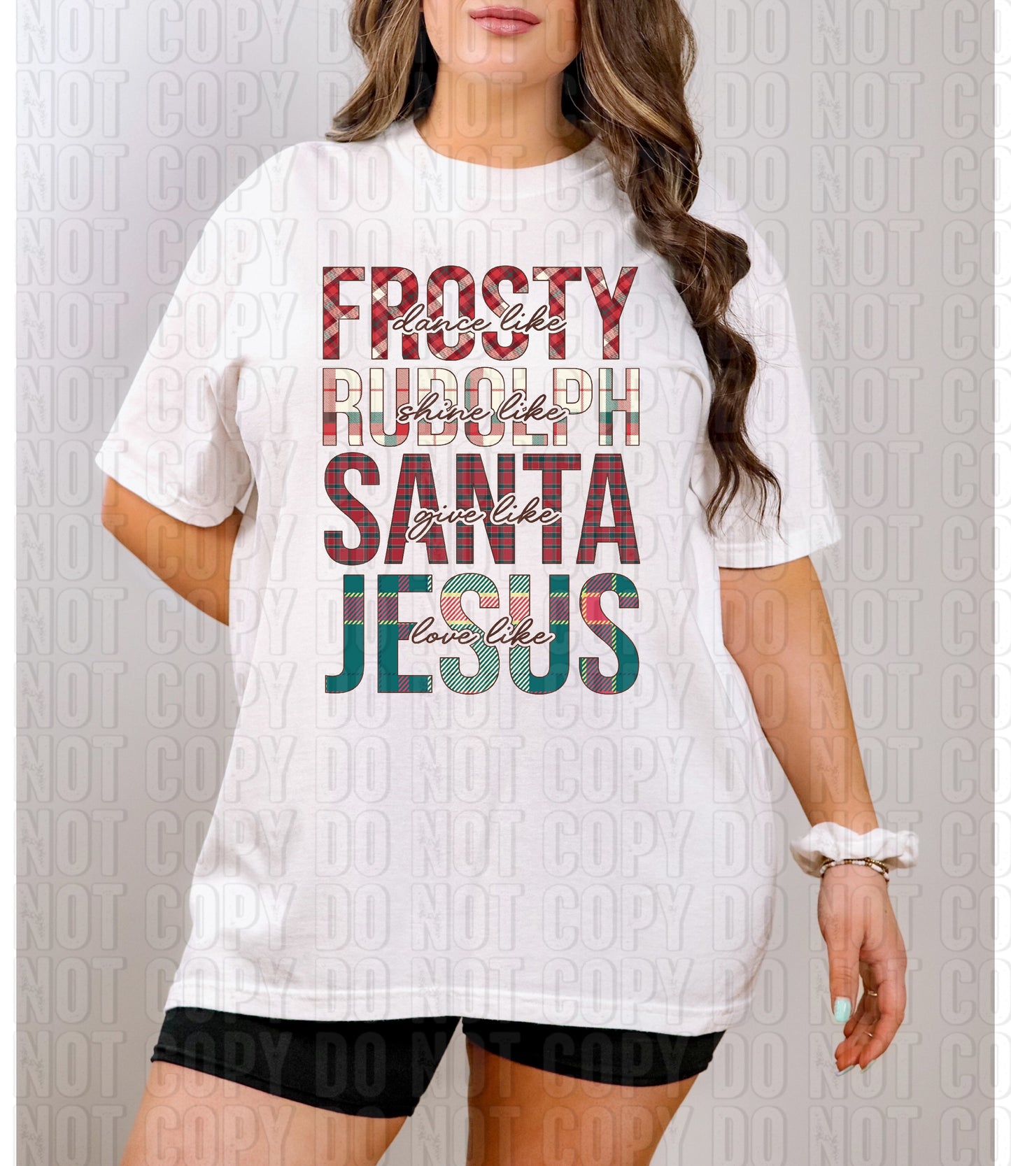 Frosty Rudolph Santa Jesus DTF Transfer