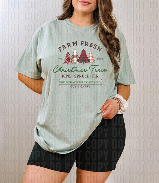 Farm Fresh Christmas Trees DTF Transfer