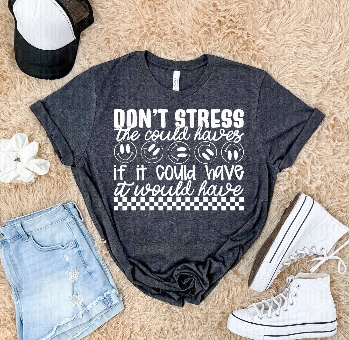 Don't Stress The Could Haves White DTF Transfer