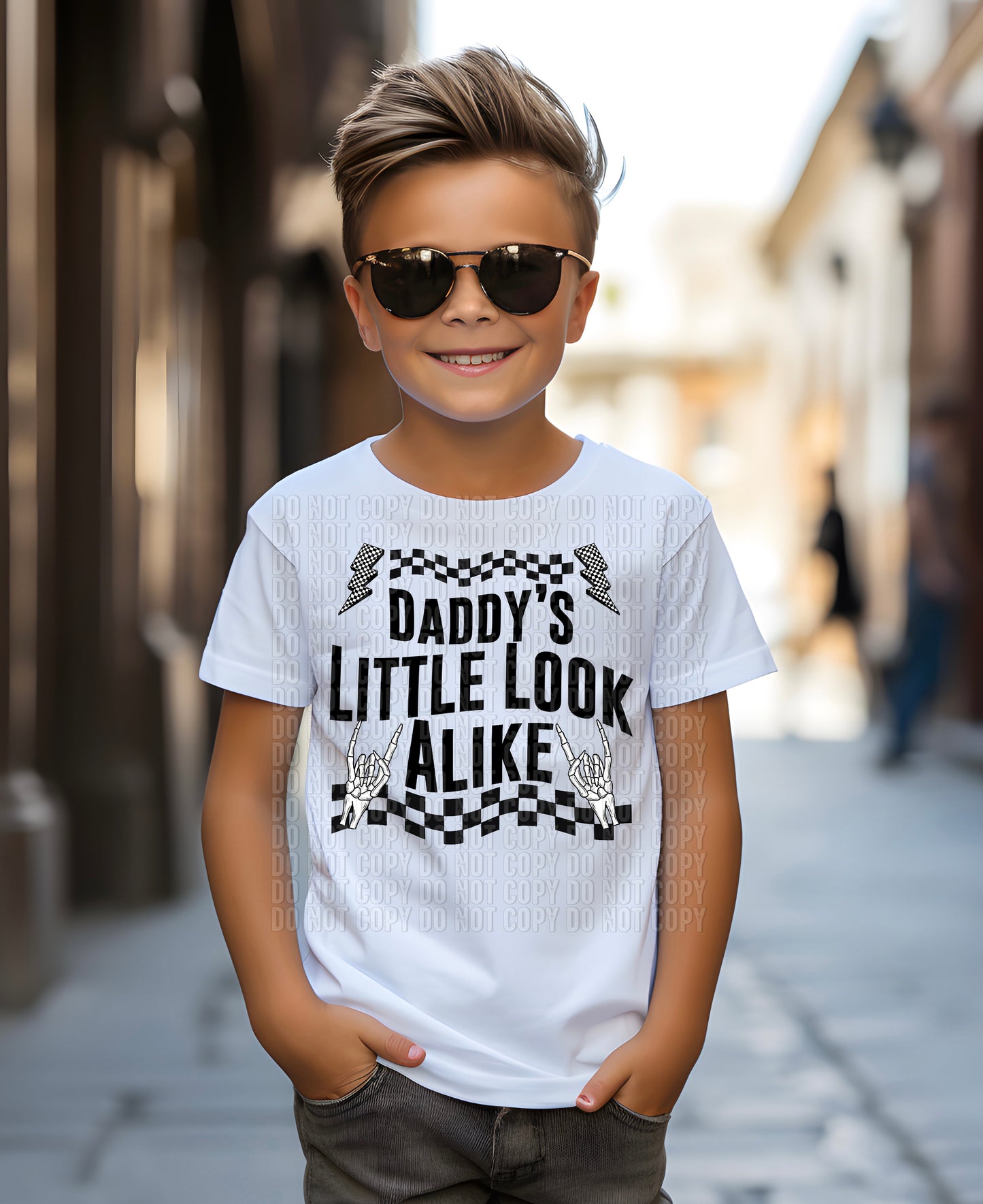 Daddy's Little Look Alike Checkered DTF Transfer