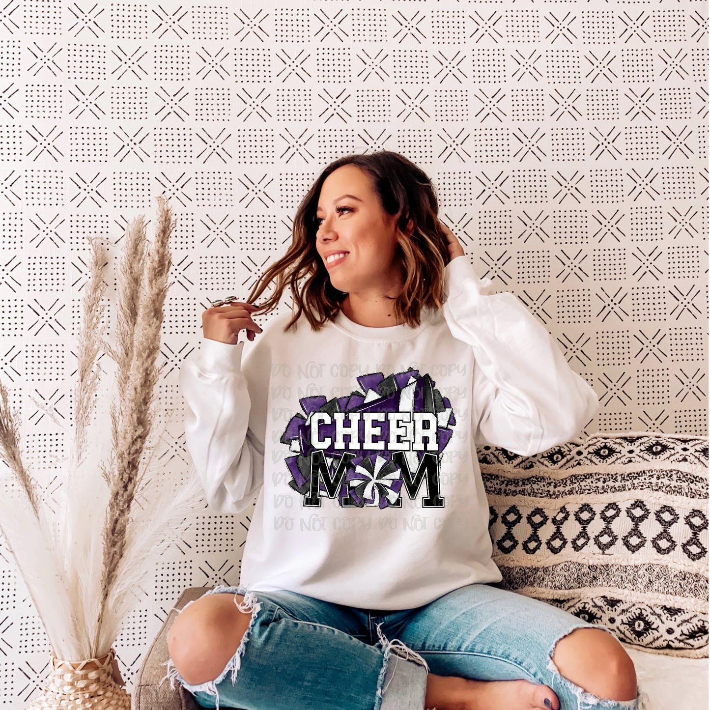 Cheer Mom Purple DTF Transfer