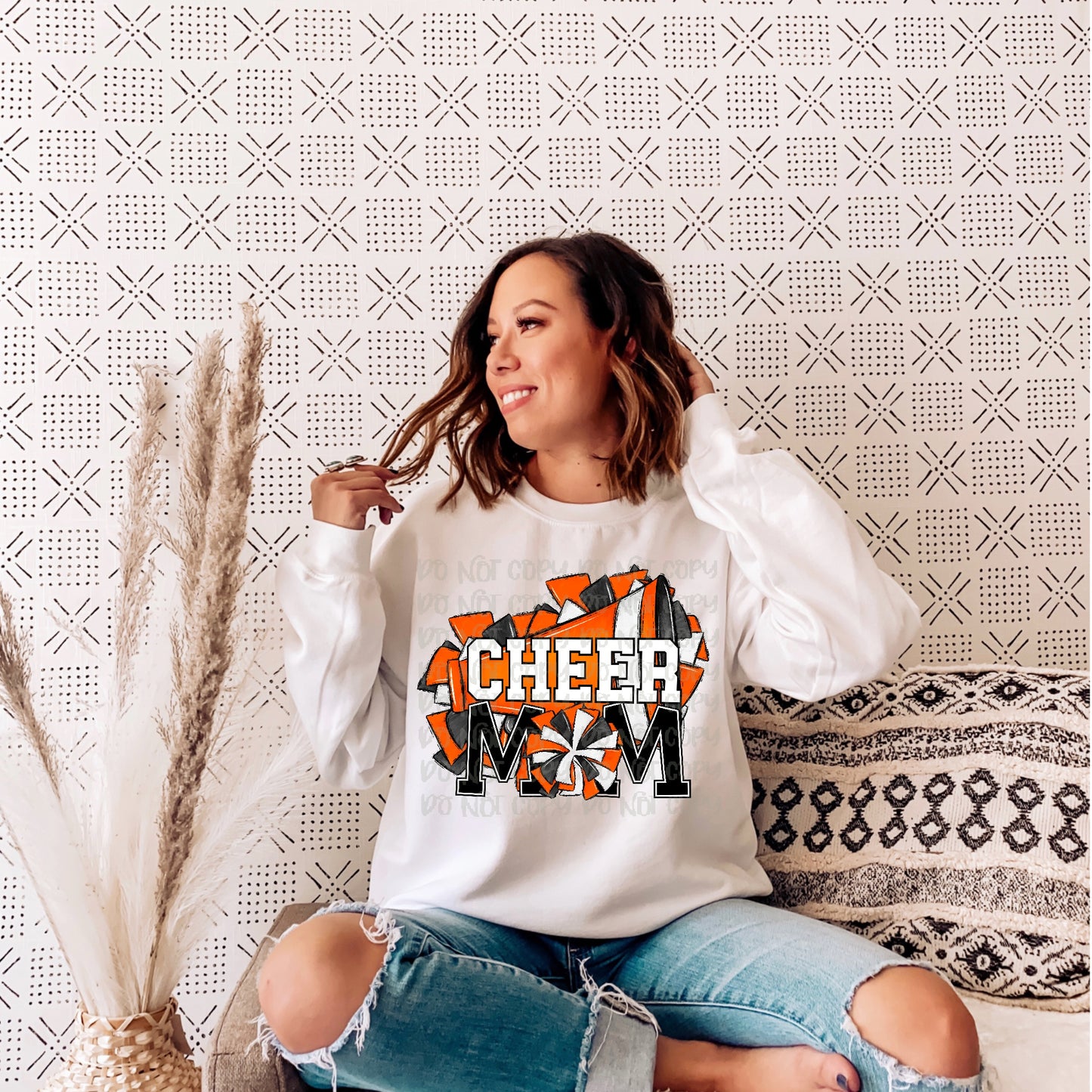 Cheer Mom Orange DTF Transfer