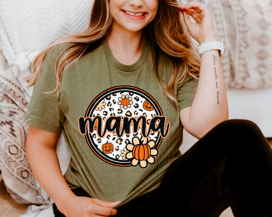 Pumpkin Name Mama Circle DTF Transfer