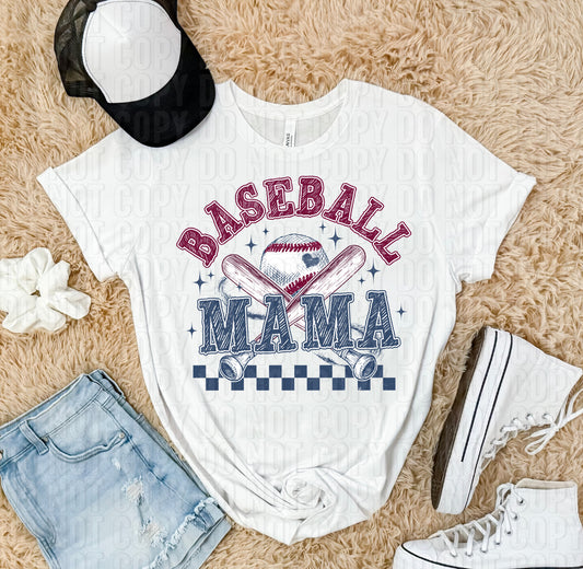 Baseball Mama Retro DTF Transfer