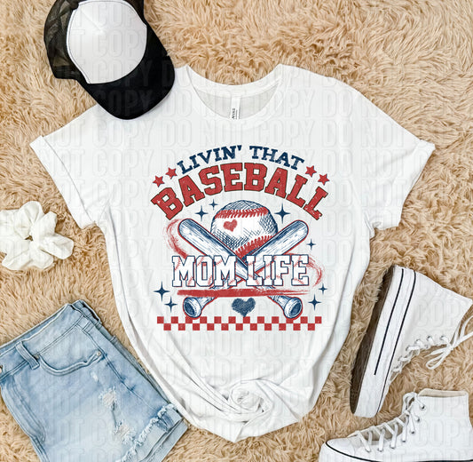 Baseball Mom Life DTF Transfer