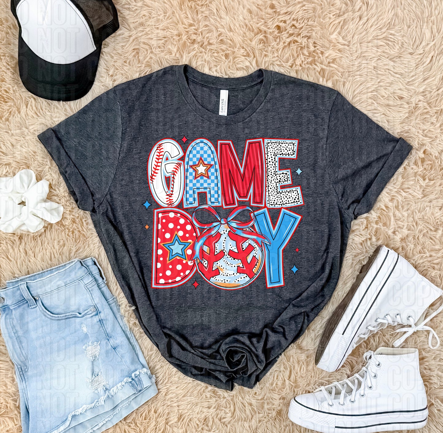 Game Day Baseball Dalmatian DTF Transfer