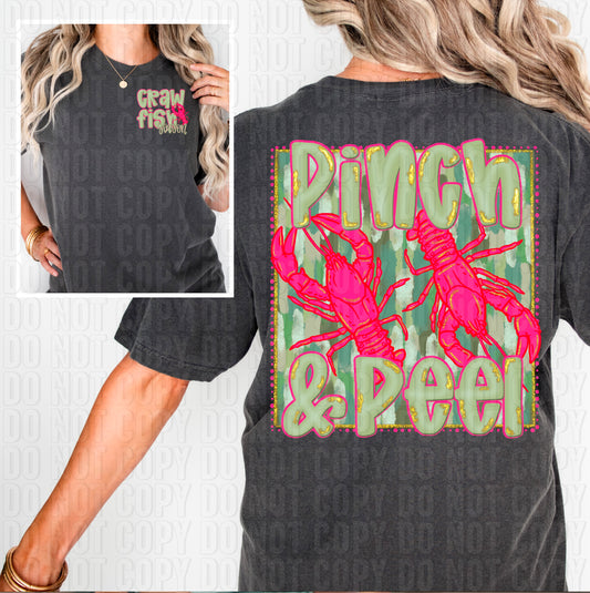 Pinch & Peel Camo Front/Back DTF Transfer