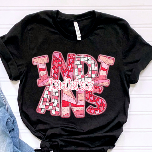 Indians Valentine Mascot DTF Transfer