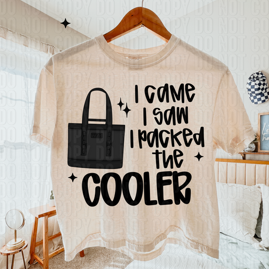 I Packed The Cooler Black Font DTF Transfer