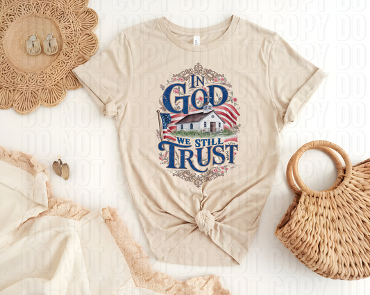 In God We Still Trust DTF Transfer