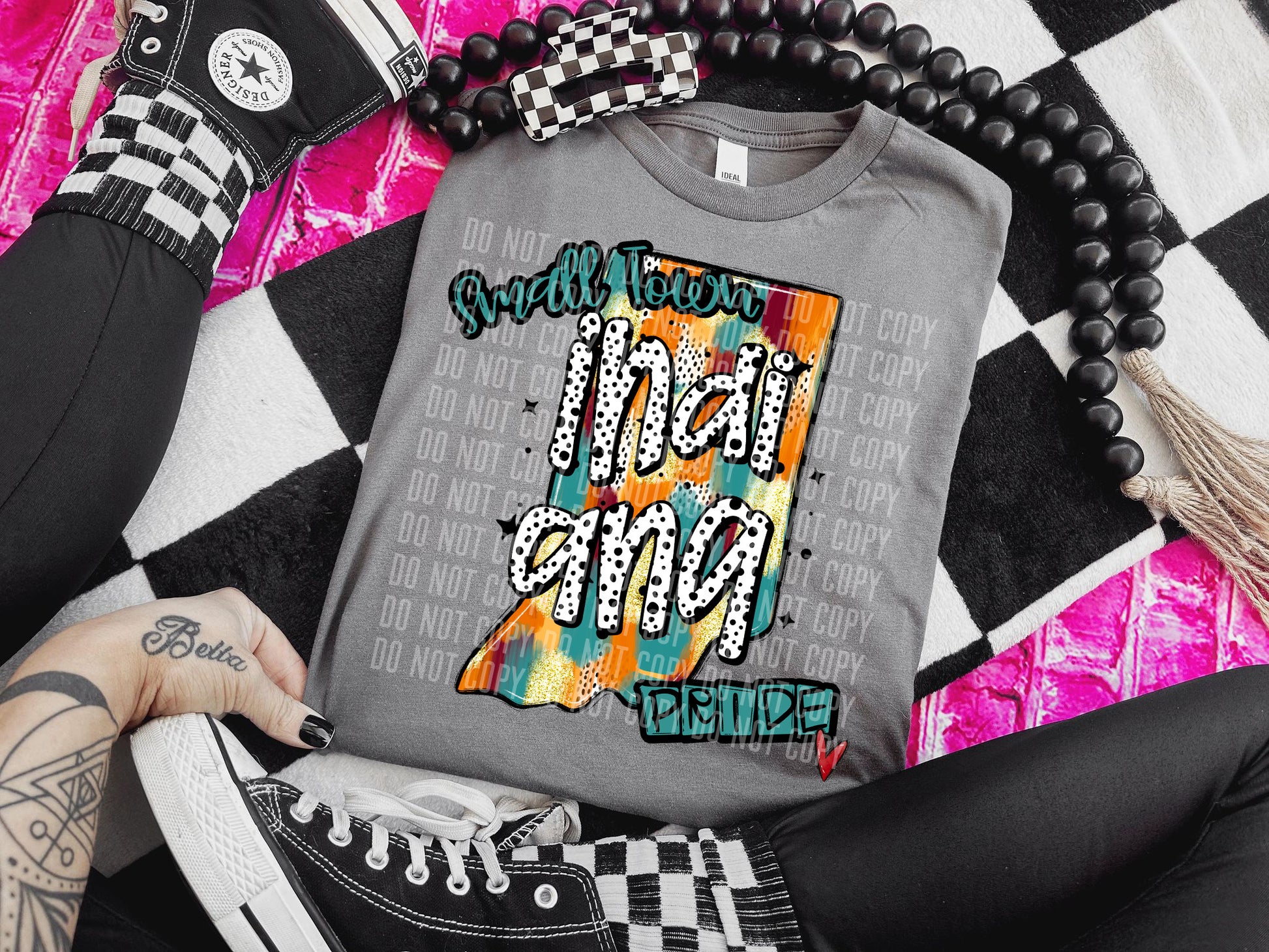Indiana Brushstroke State Pride DTF Transfer