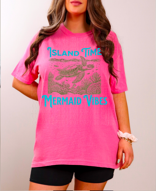 Island Time Mermaid Vibes DTF Transfer