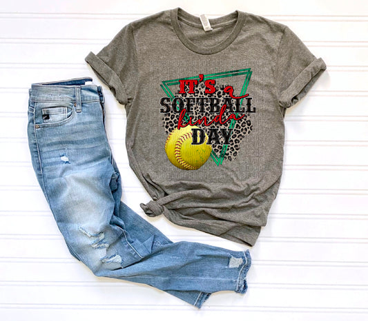 It's A Softball Kinda Day DTF Transfer