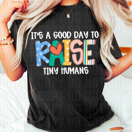 It's A Good Day To Raise Tiny Humans DTF Transfer