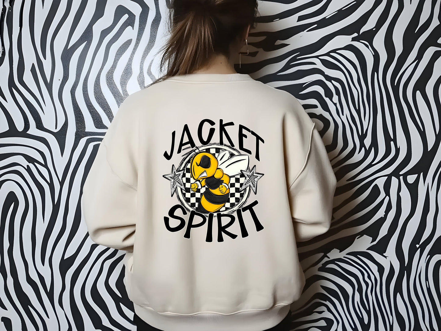 JACKET MASCOT SPIRIT CHECKER CIRCLE SAG DTF Transfer