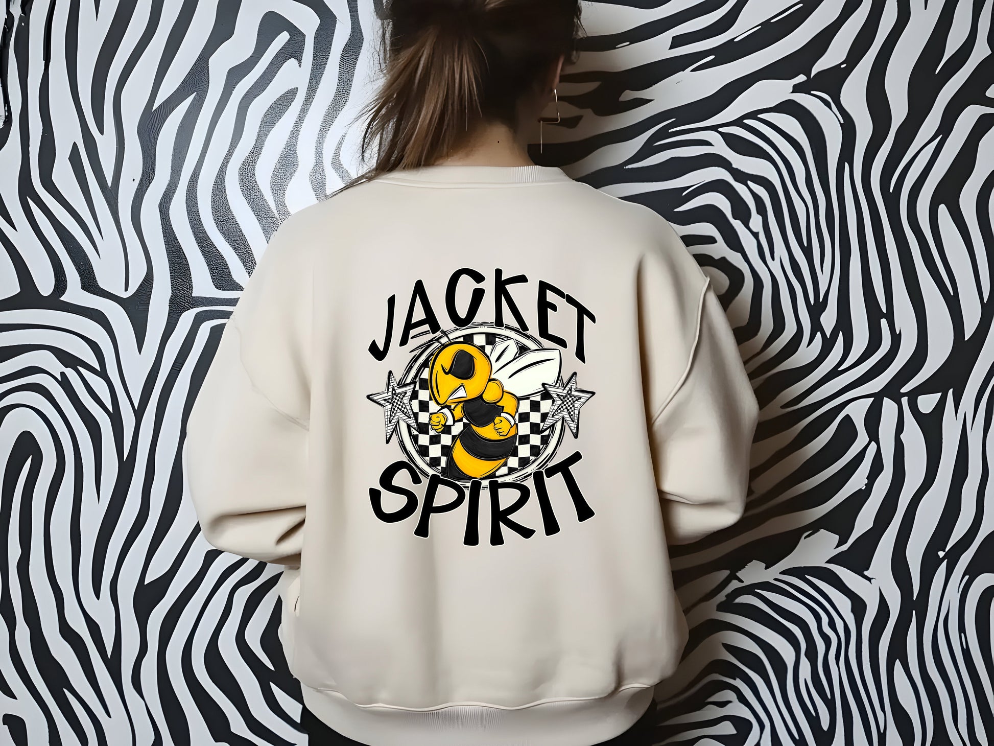 JACKET MASCOT SPIRIT CHECKER CIRCLE SAG DTF Transfer