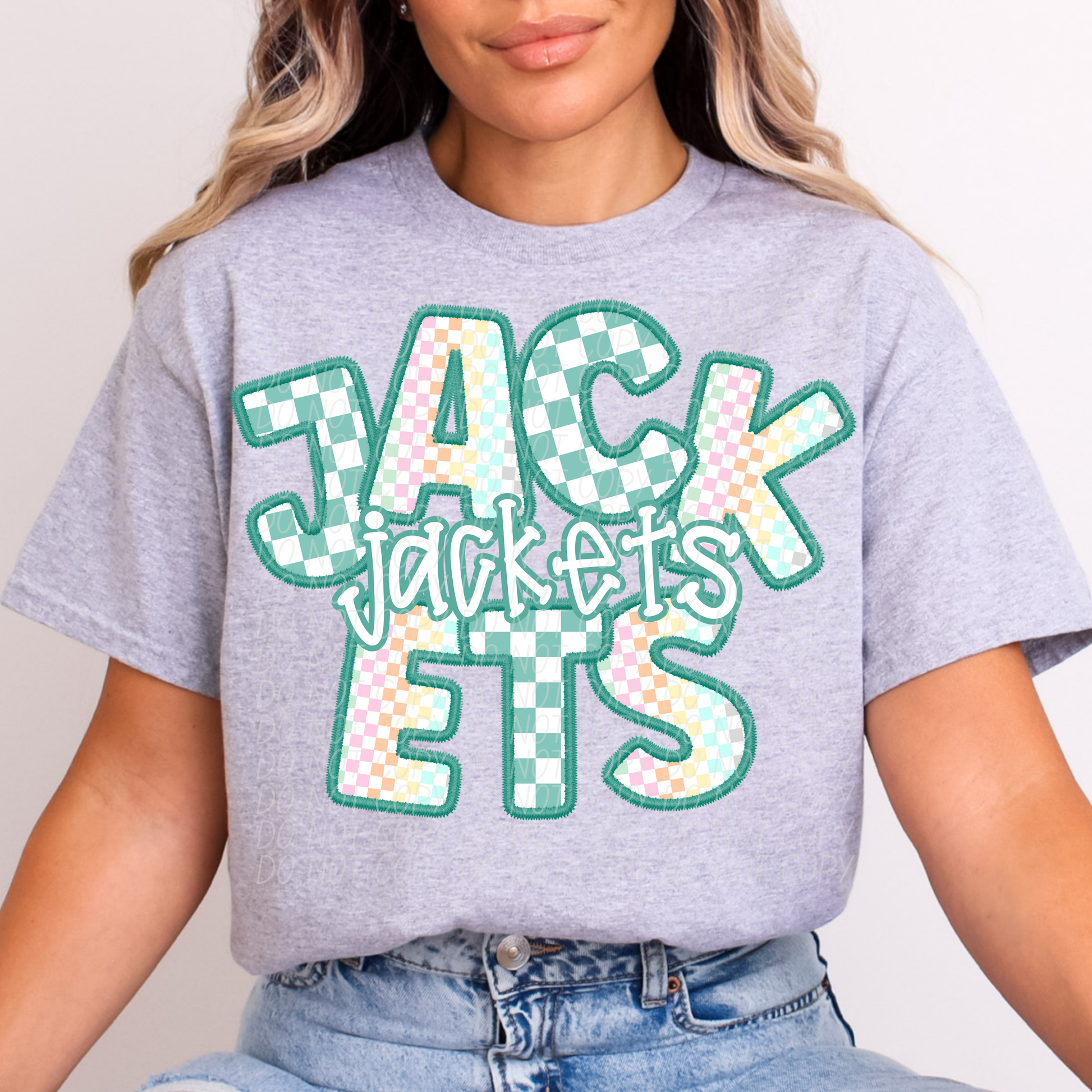 JACKETS CS Checker Mascot DTF Transfer