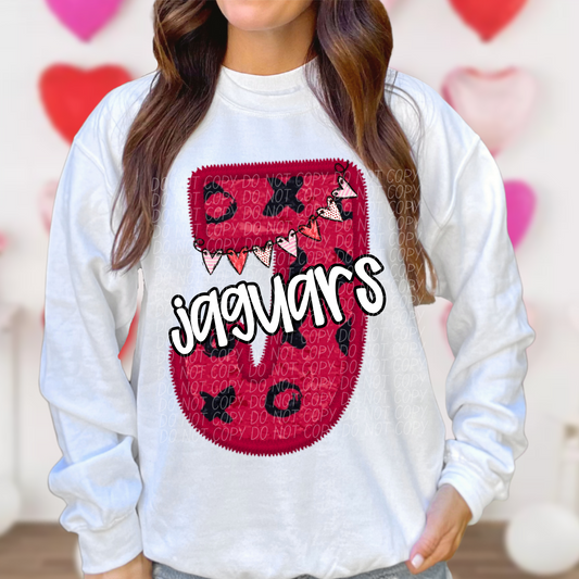 Jaguars Valentine School Spirit DTF Transfer