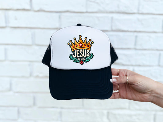 Jesus Is King Crown Hat Patch DTF Transfer