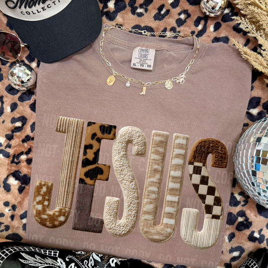 Jesus Faux Yarn Comfort Color Tee