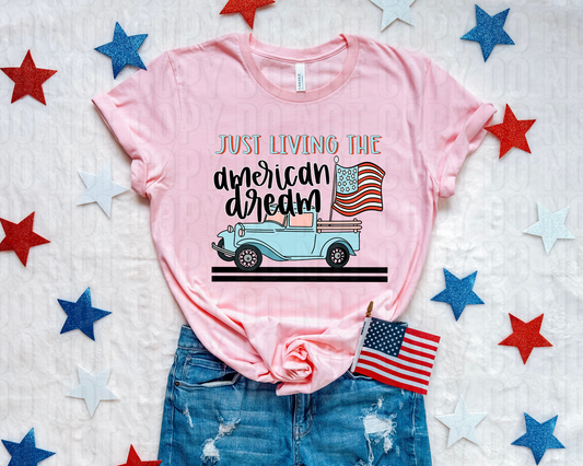 Living The American Dream DTF Transfer