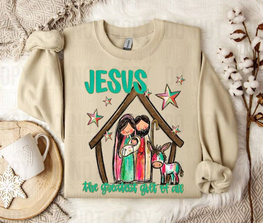 Jesus The Greatest Gift Of All DTF Transfer