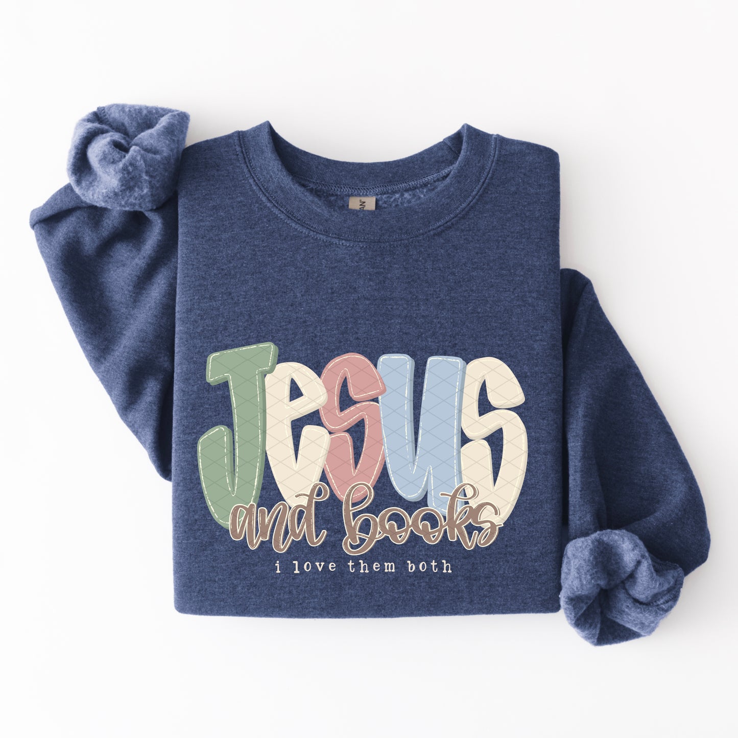 Jesus And Books I Love Them Both DTF Transfer